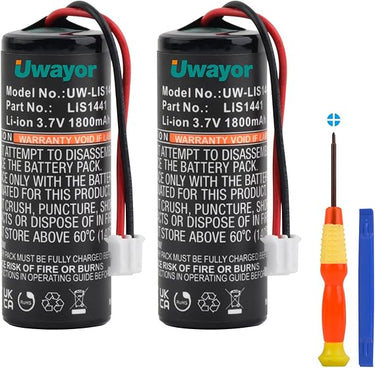Uwayor LIS1441 - Batería de repuesto para controlador de movimiento PS3 Move Motion Controller (2 unidades, CECH-ZCM1E, CECH-ZCM1U, 3,7 V)